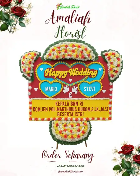 Papan Bunga Pernikahan Temoyong